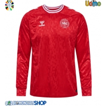 Maglie da calcio Danimarca Prima Maglia Europei 2024 Manica Lunga